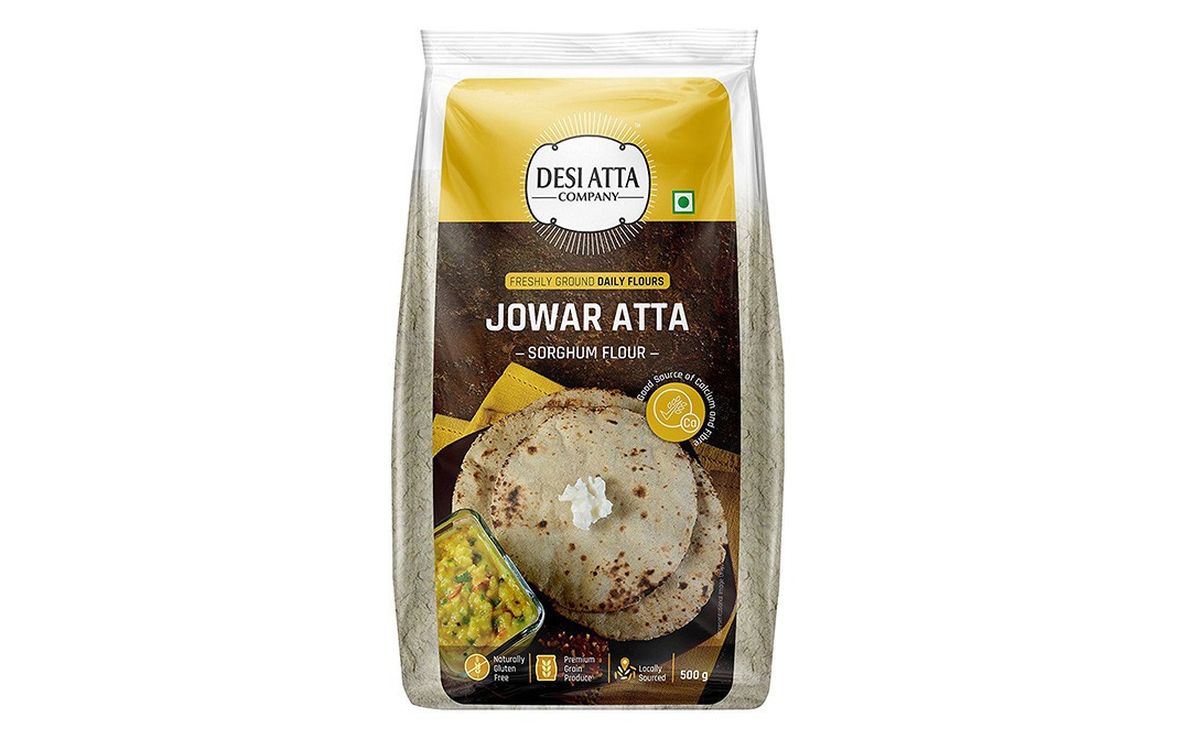 Desi Atta Jowar Atta - Sorghum Flour   Pack  500 grams